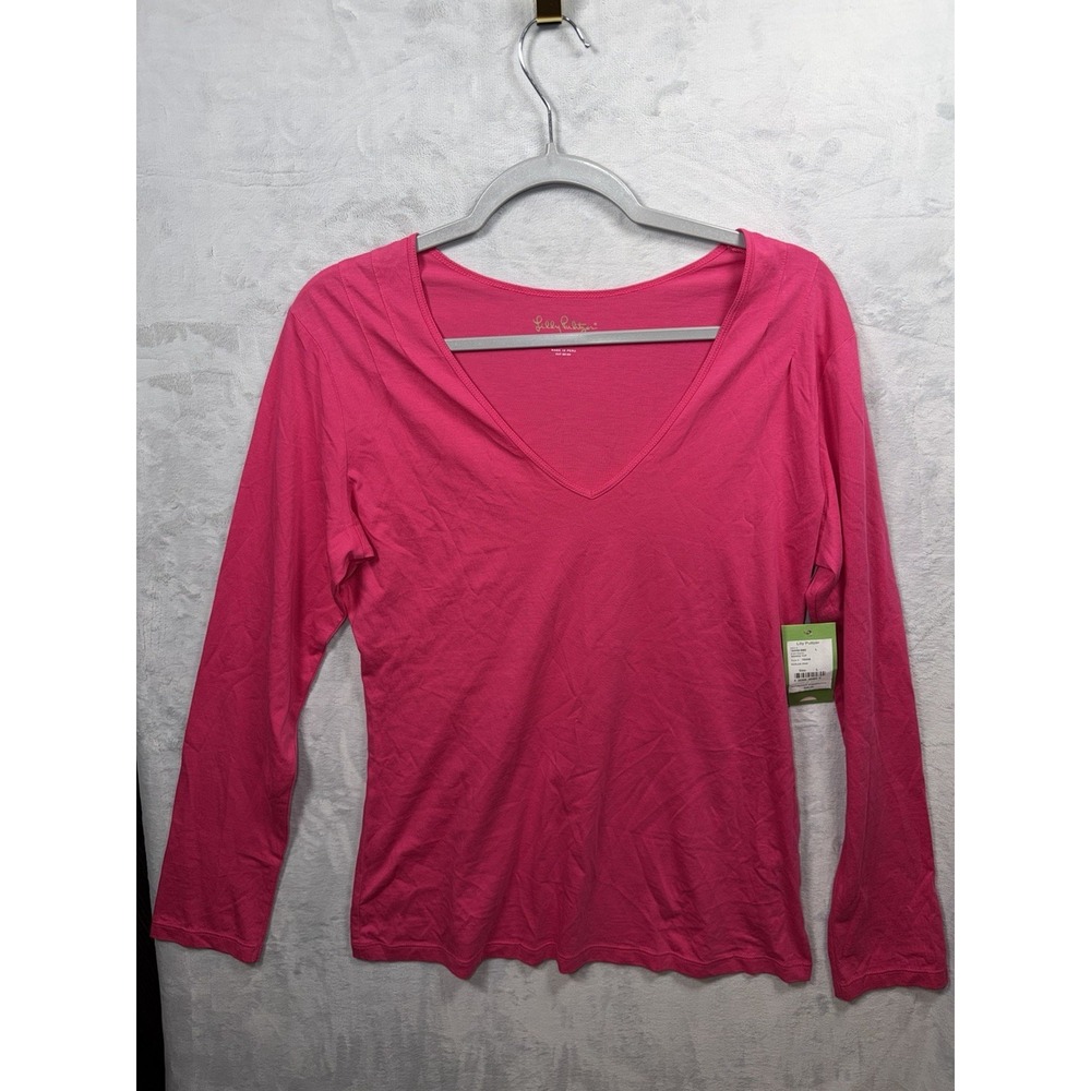 VTG Lilly Pulitzer Long sleeve Tshirt Large, Deodorant Stains nwt